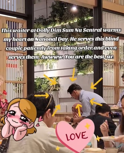 视频|盲人情侣国庆日外出用餐 服务生悉心服务感到全网