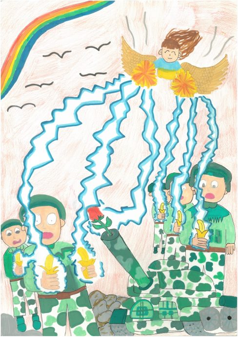 请签发（大都会）聆听和平之声  闪耀希望之光  “看！我把世界画出线了！”童绘和平艺术展2025／7图（报纸下2图即可，其余上网）