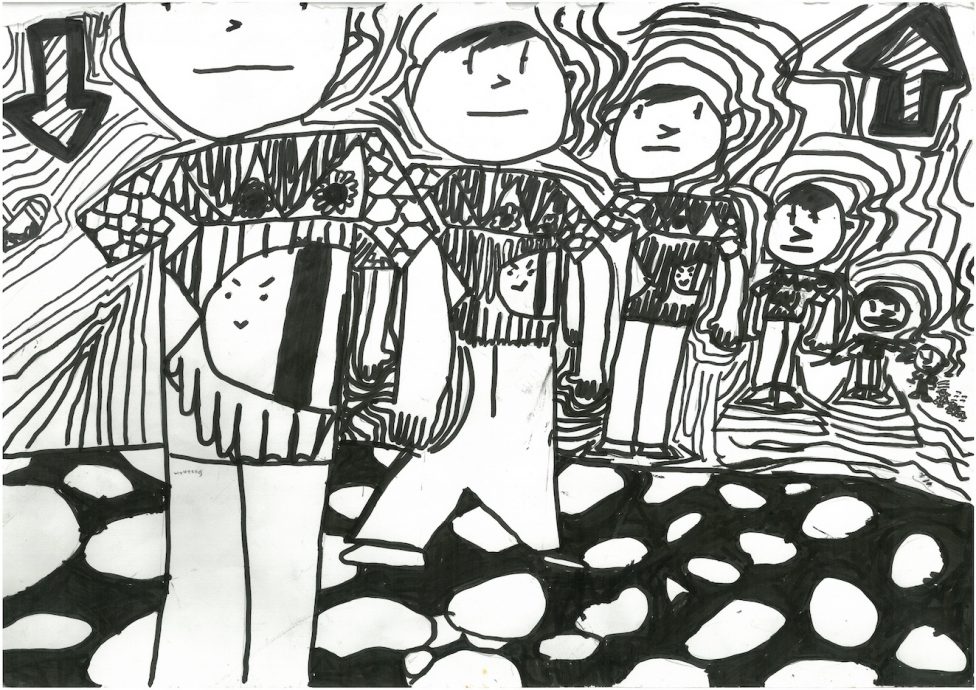 请签发（大都会）聆听和平之声  闪耀希望之光  “看！我把世界画出线了！”童绘和平艺术展2025／7图（报纸下2图即可，其余上网）