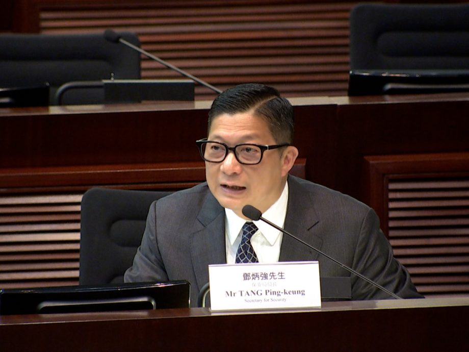 邓炳强:430名涉黑暴及违反《国安法》人士在囚