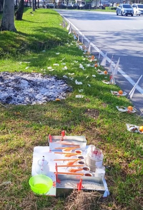 （大北马）农历七月路祭后留垃圾让非华裔清道夫感觉冒犯而不敢清理，市议员夏建强：要文明拜祭