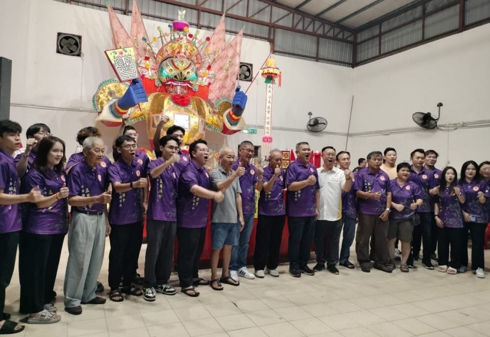 （大北马）北海船仔头市区盂兰胜会23尺大士爷金身回銮。