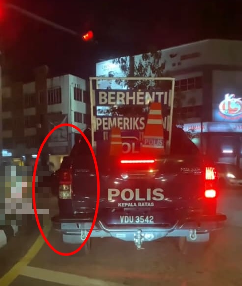 （大北马）哥打士打警方正调查在社交媒体TikTok流传的一个视频，显示一辆警车违反了交通规则。