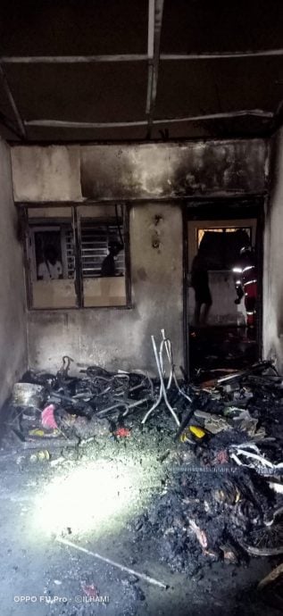 (大北马)武吉班卓花园组屋4单位火灾