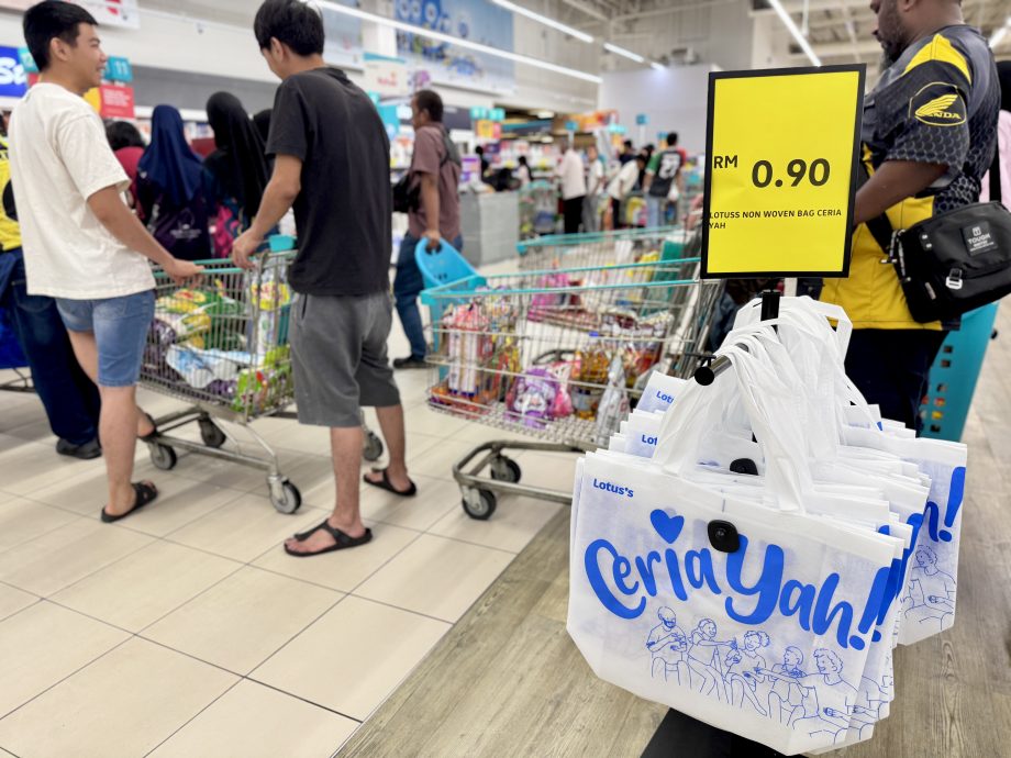 （大北马）民众自带环保袋 淡定面对槟全面无塑料袋政策 