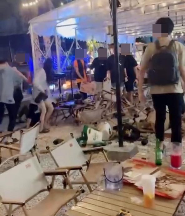 （大北马）酒吧餐馆发生群殴事件 场面混乱