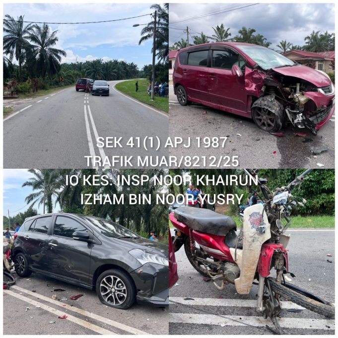 (已签发)柔:摩托与2汽车相撞 男骑士伤重不治