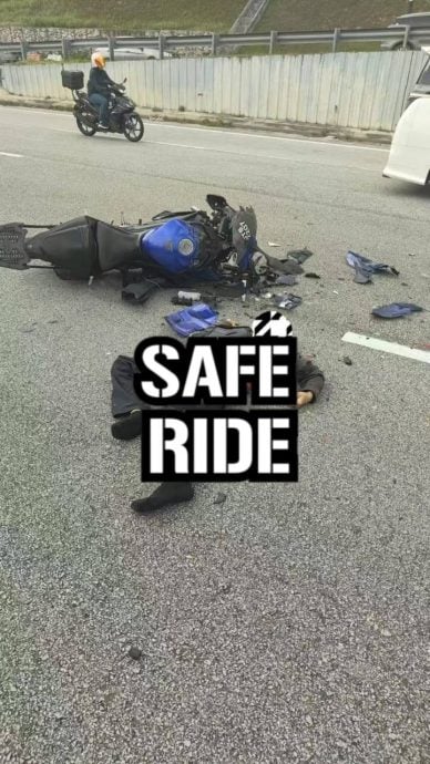 (已签发)柔:摩托失控撞汽车 酿夫亡妻伤