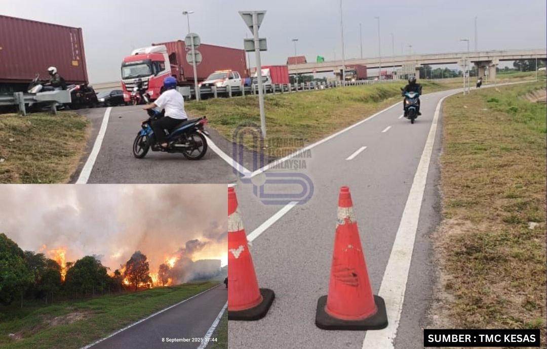 KESAS旁林火狂烧 林火面积达8英亩