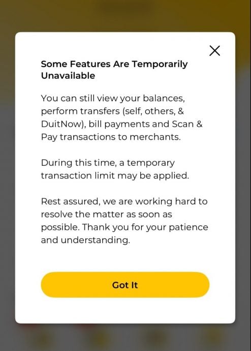 Maybank 系统突发故障！用户崩溃：“钱卡在路上 成了欠债仔”