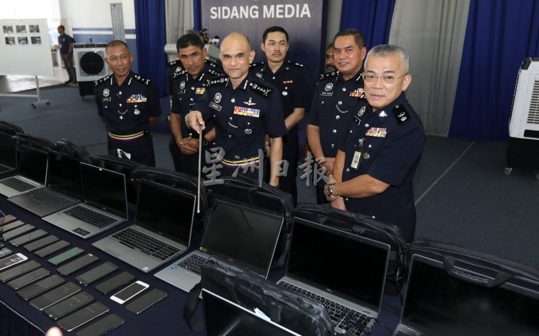 雪州上个月破3诈骗呼叫中心逮捕39人•起获17万令吉证物