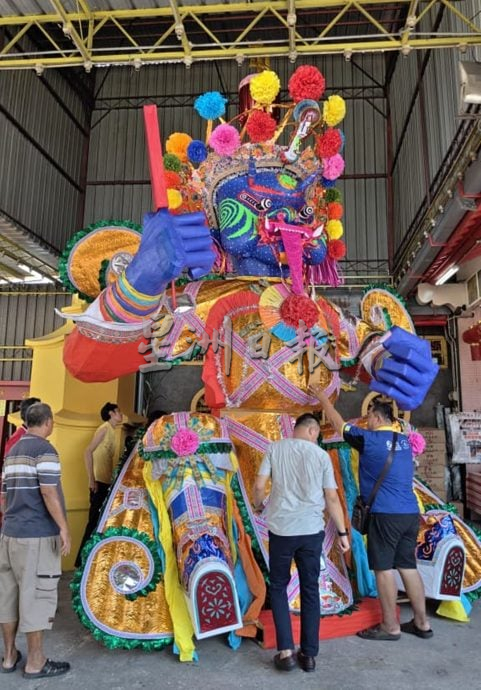 （大北马）居林广福宫庆赞中元，今日组装大士爷，明日开始5天供膜拜