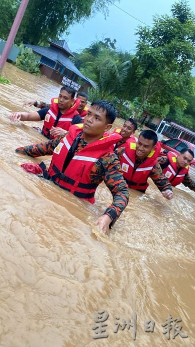 丹绒马林多处水灾 2疏散中心安置194灾民