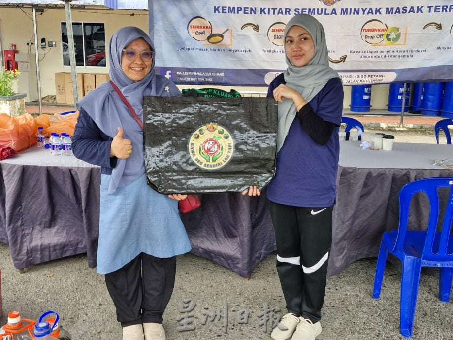 銮市议会回收活动反应热，回收逾千公斤废弃食用油