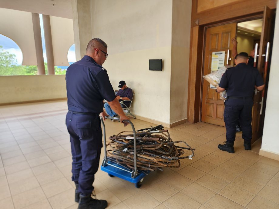 2园丘劳工承认私藏东铁失窃电缆赃物罪，判处监禁8个月。