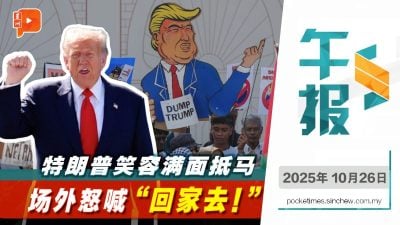 特朗普访马“温差”大?场内热络外交 场外举旗抗议
