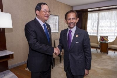 汶莱寮国双边会议 . 苏丹欢迎深化贸易