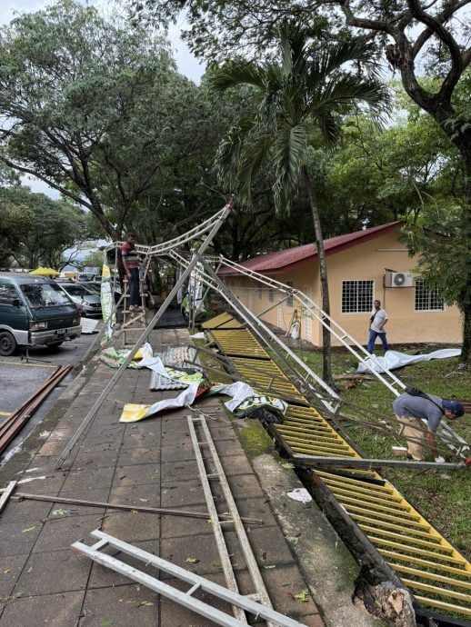 不用做头//大都会-甲洞地区昨午下冰雹树倒