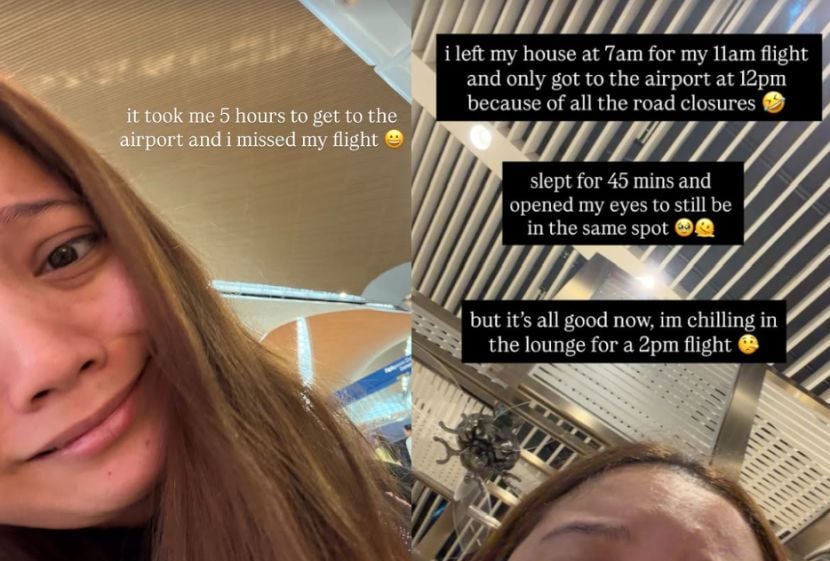 供星洲网:塞车5小时错过飞机!本地星二代后悔“没听妈妈的话”