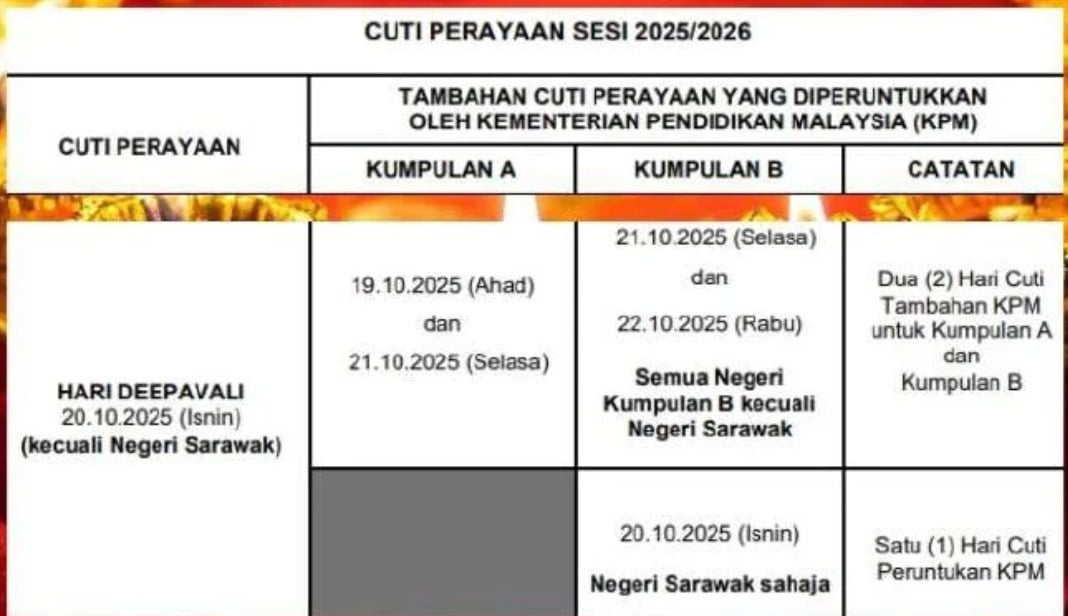 图除了砂州 全国学校屠妖节享5天连假