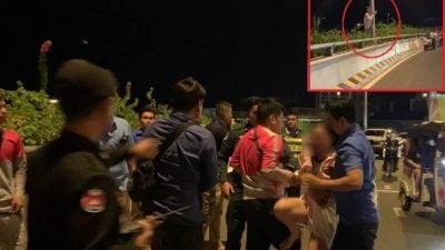 女郎失恋欲跳桥轻生 柬警斥网民乱炒作绑架电诈