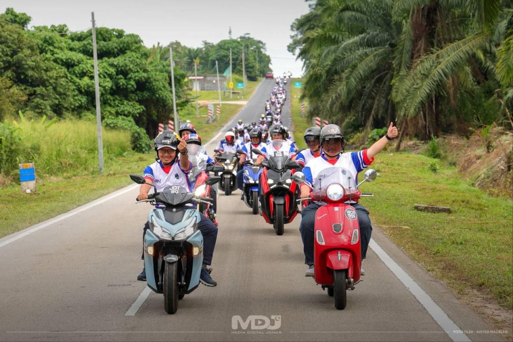 **已签发**柔：头条之一或显刊：“柔佛人巡回之旅” 86摩托车组队走遍东甲州选区