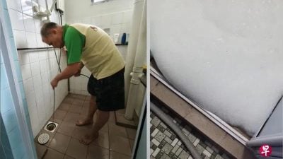 狮城组屋浴室冒神秘泡泡   困扰4个月屋主无奈