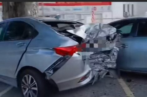 怡保KTM站多辆汽车严重损毁  真正原因成谜