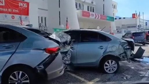 怡保KTM站多辆汽车严重损毁  真正原因成谜