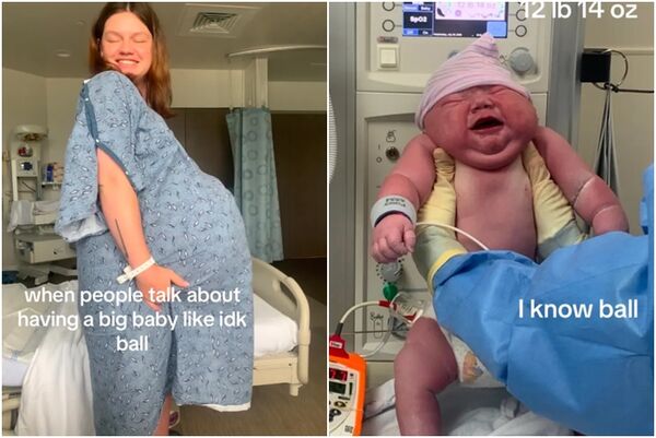 挺肚产下5.8kg巨婴！　网友一看大惊：到底怀了几年