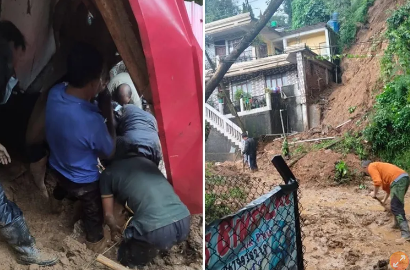 暴雨洪流冲垮铁桥　男子被挖出已成泥人