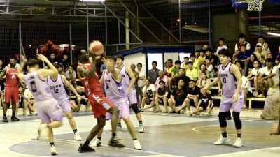 朱湖新村杯篮球联赛 两区州议员现场打气掀“朱湖对芦骨”PK热潮