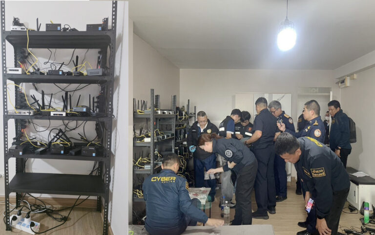 泰警捣毁曼谷一中国人电信诈骗窝点 缴获137物证