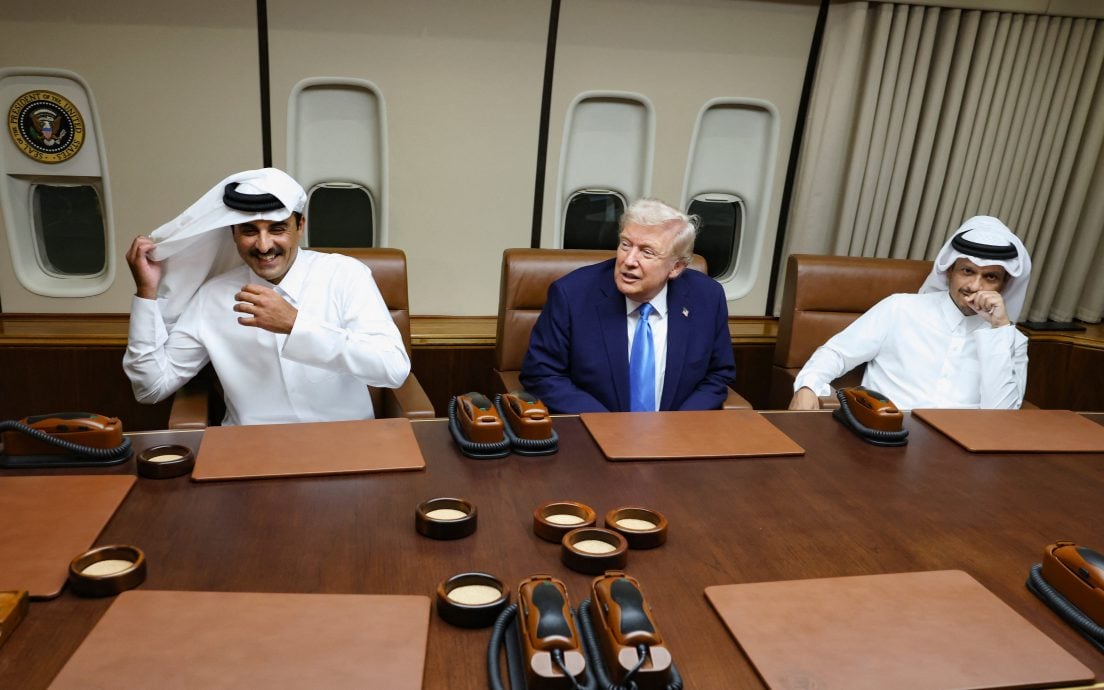 特朗普在短暂停留卡塔尔  称“国际部队”不久将进驻加沙