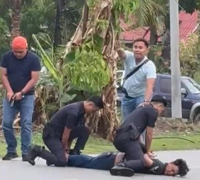 狂汉住区持刀闹事幸被警制伏  企图谋杀罪查延扣6天