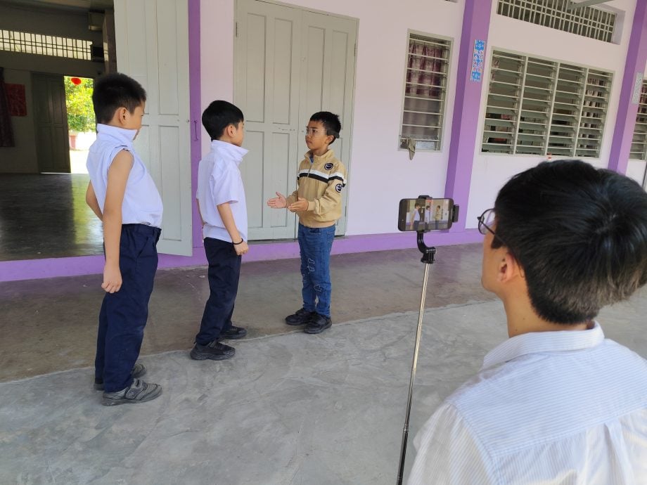 用手机拍摄原创短片 渊民师生以行动倡反霸凌