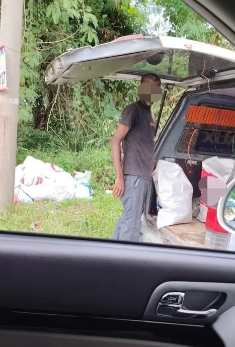 疑路边丢弃工程垃圾 2男无视劝阻挨轰 网民促当局严查