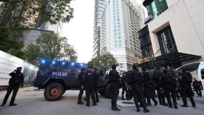 老虎部队重兵驻守 特朗普下榻酒店 保安滴水不漏