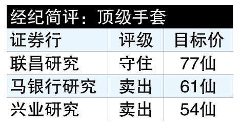 营业额料增约45%  顶级手套全年有望转盈