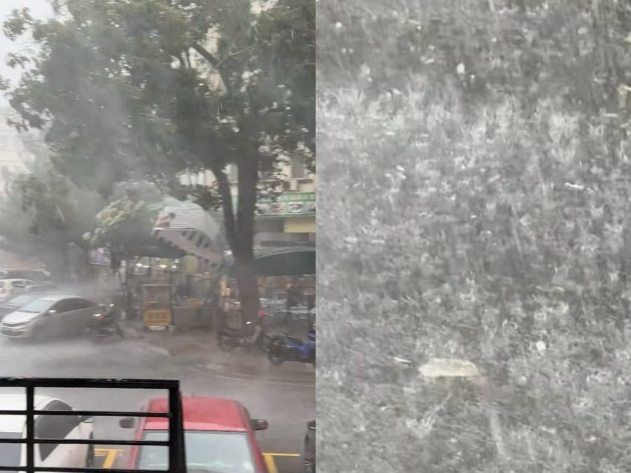  视频|雪隆昨遭暴风雨冰雹袭击 茶室棚架也掀飞