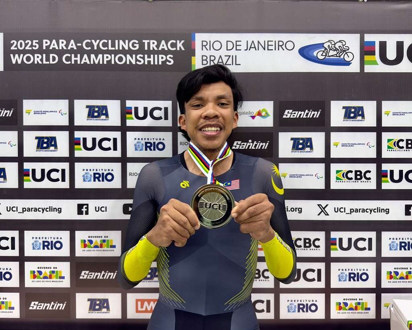 里约残障世界场地脚车赛| 男子C1级1公里计时  尤索夫破全国纪录摘银