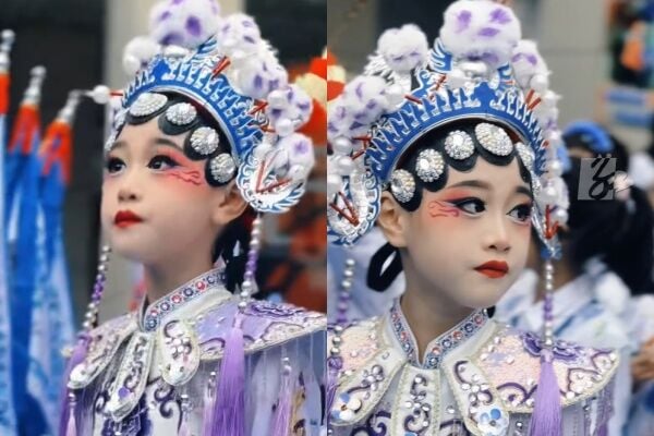 长沙小女孩穿“京剧戏服”惊艳全场 网叹:美得像洋娃娃