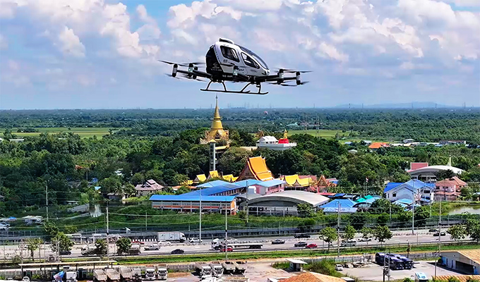 (全国版)曼谷试飞“空中德士” 泰有望成为全球首推商业eVTOL国家。