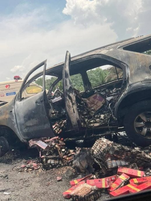 士乃迪沙鲁大道车祸再添一人命 警:休旅车疑载走私香烟