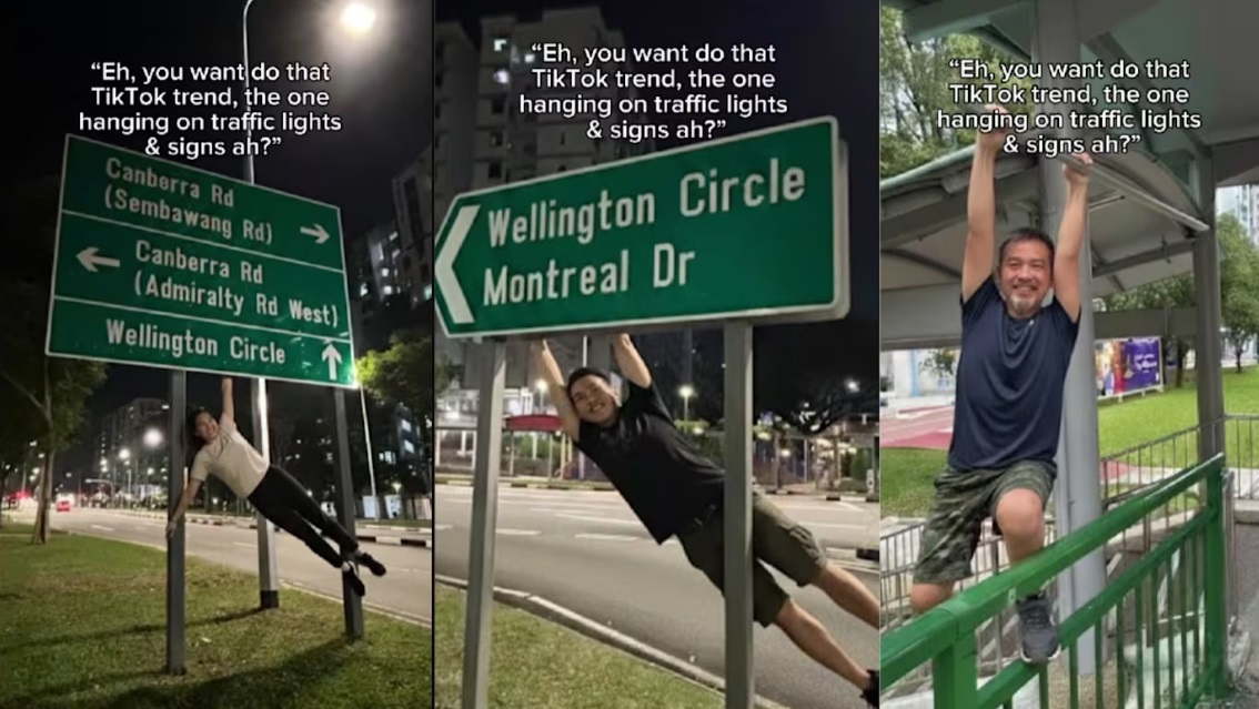 (已签发)柔:狮城二三事:手挂交通灯视频风行 陆交局吁民众勿模仿