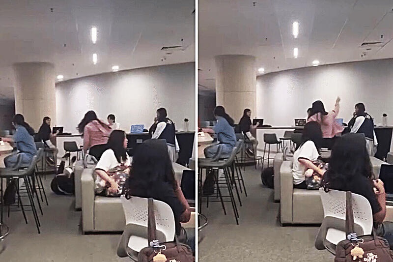 （已签发）柔：狮城二三事：新大校园内　女学生涉踢掴清洁工