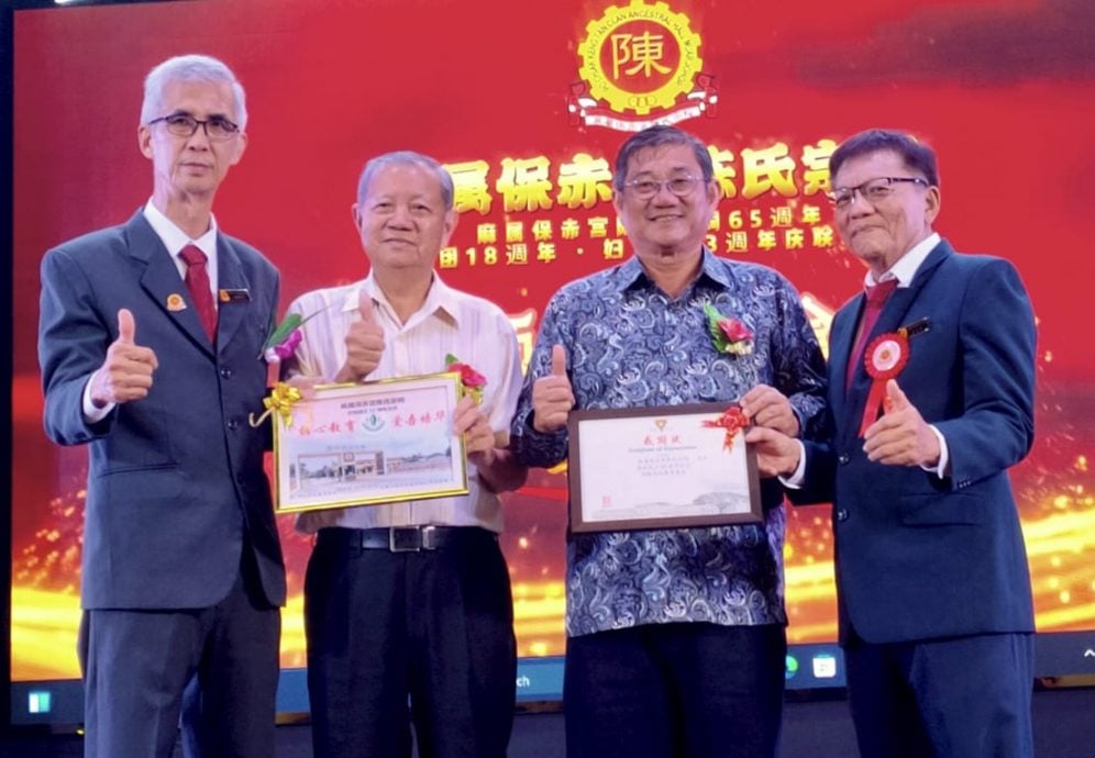 (已签发)柔:陈湘发鼓励陈氏属会 领养独中或华文学会贫困优秀生
