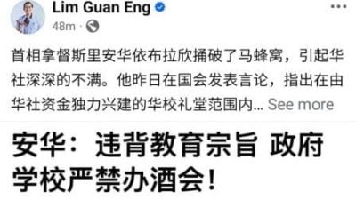 安华捅破“马蜂窝”   林冠英：行动党已主动沟通寻折中方案