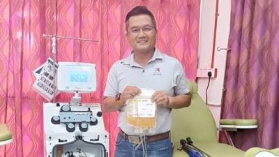 热心男捐血小板送暖 . 守护患者生命 医院赞扬善举