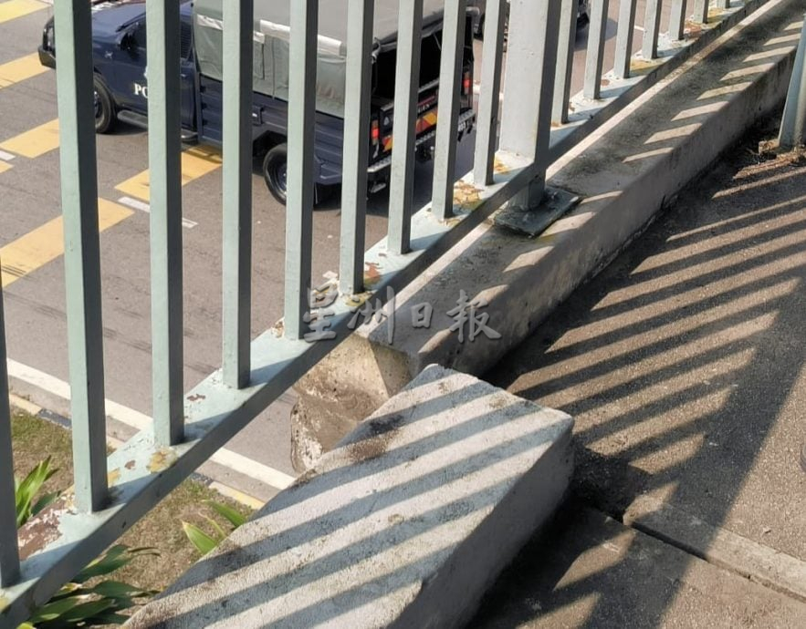 **已签发**柔：沙威行人桥3日午夜起关闭  市会展开修复工程